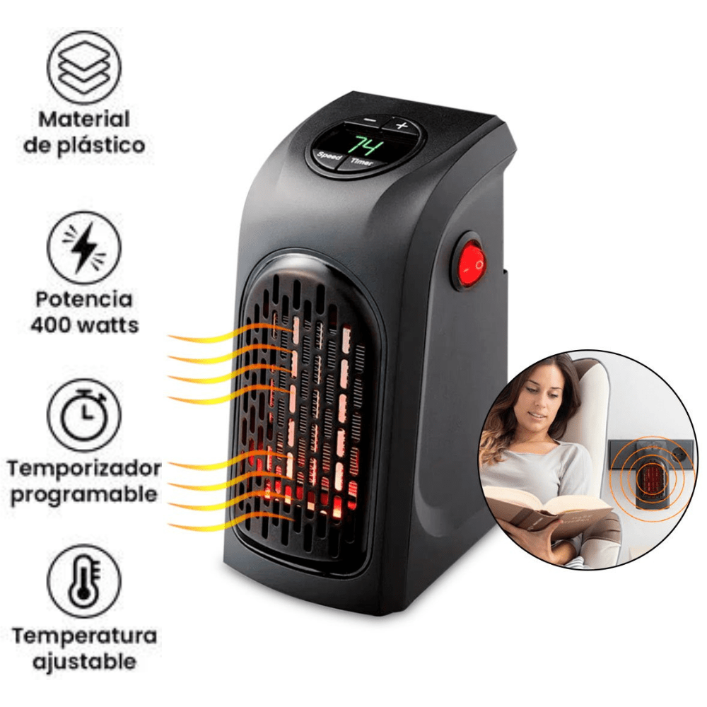 Calefactor Eléctrico Portátil Estilo Moderno